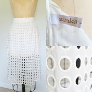Zinke White Eyelet Summer Skirt